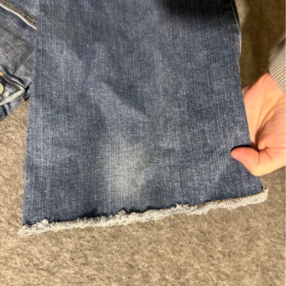 Maurices Denim Bib Flare Overalls Womens 12 (inseam 32) blue stretch western NWT - Picture 4 of 15